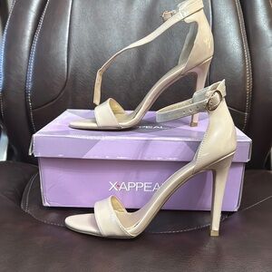 X-Appeal Tan Stiletto Heels Elegant Formal Footwear